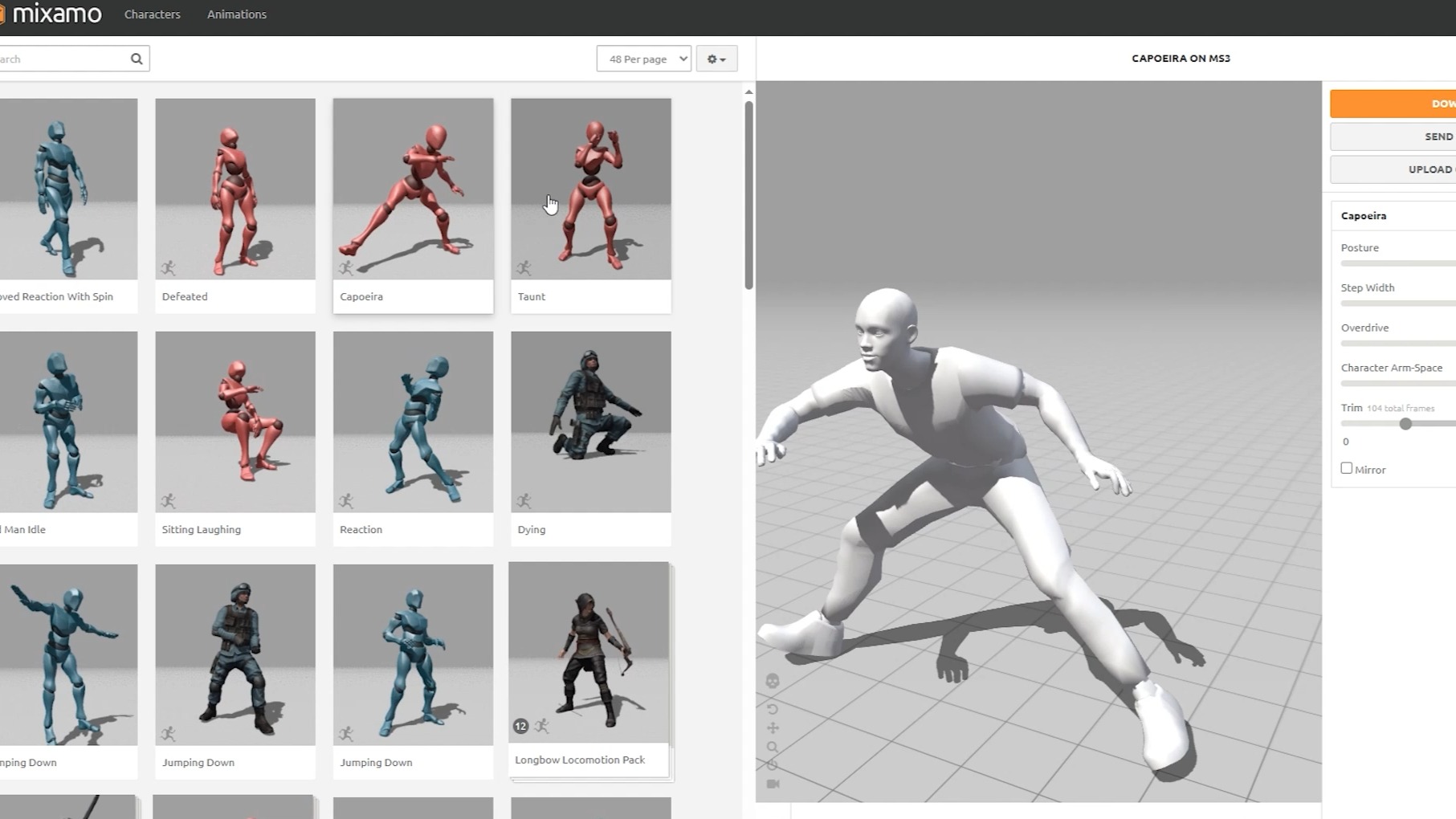 快速给3d人物模型制作各种动作,或者让3d模型跳舞.