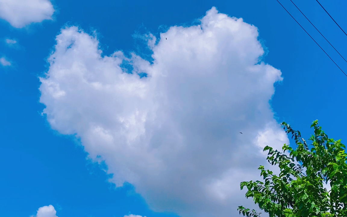 "治愈系云朵:爱心满满,心情舒畅"