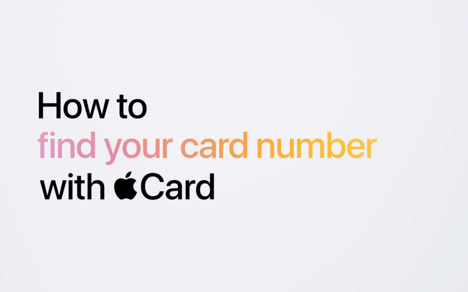 苹果 美国 Apple Card — How to find your card number — Apple哔哩哔哩bilibili