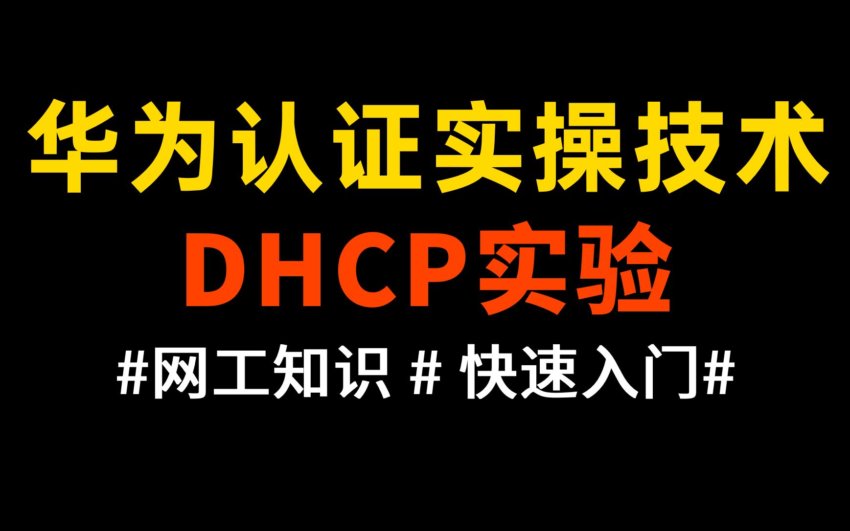 网络工程师华为认证实操技术详解:DHCP实验哔哩哔哩bilibili