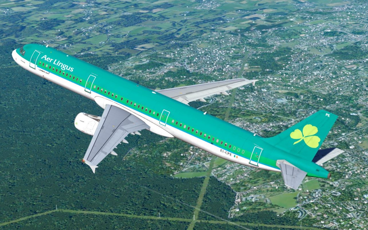 爱尔兰航空a321211侧风落地贝尔法斯特