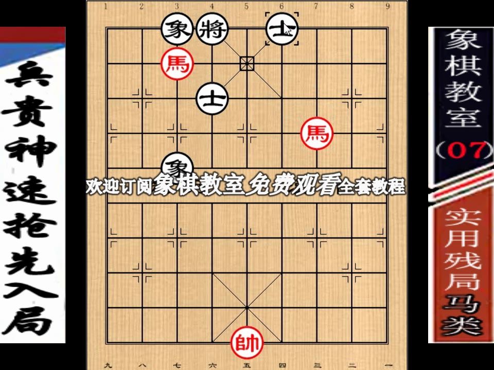 08"实用残局"马类:双马必胜士象全(08)