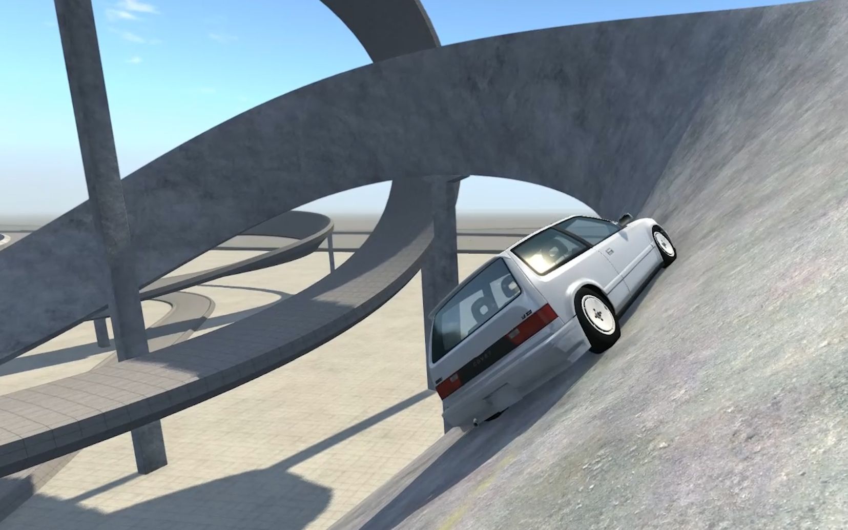 BeamNG:挑战空中环形赛道!这个对我已经没有难度了,随便开哔哩哔哩bilibili