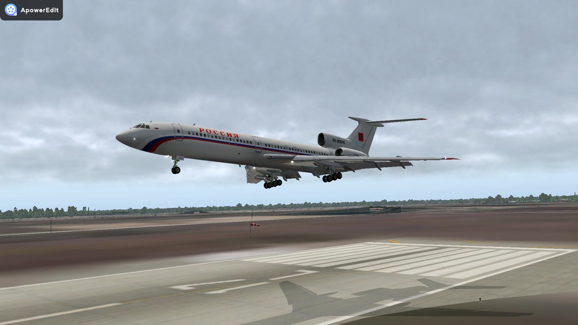 x-plane 11 tupolev tu-154m landing pvg 图波列夫 图-154 浦东机场