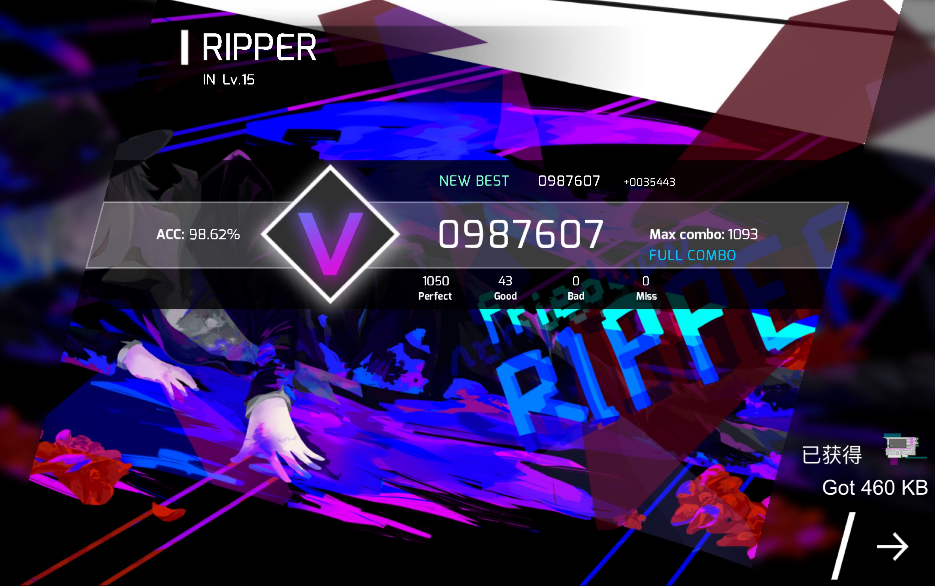 【phigros】ripper(in 15)fc