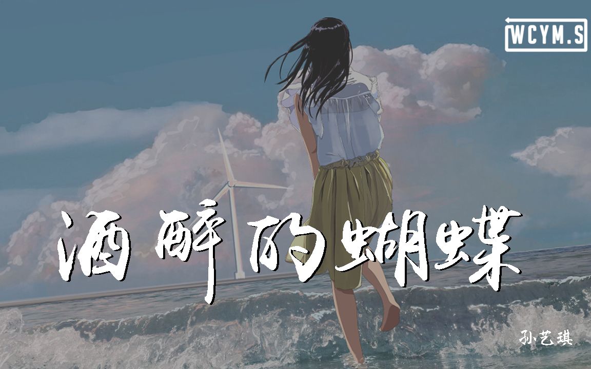 孙艺琪酒醉的蝴蝶动态歌词lyricsvideo