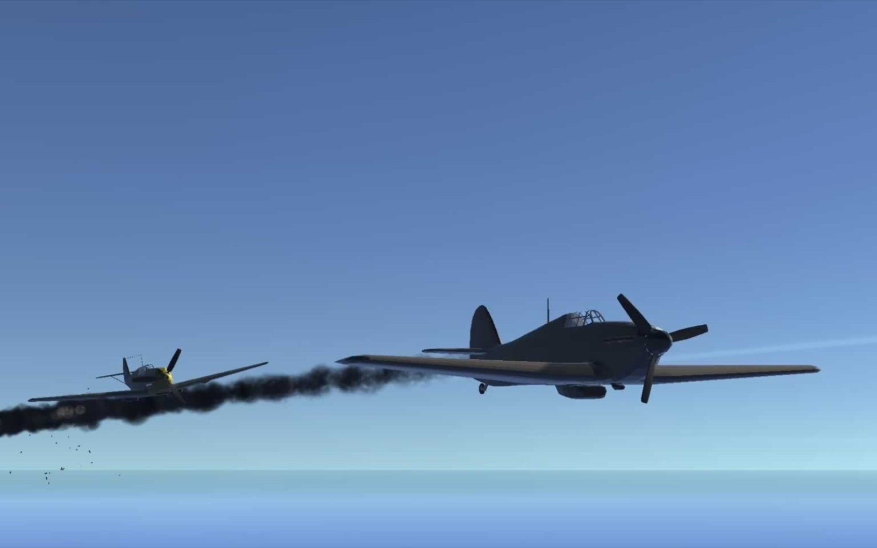 空中狗斗.喷火战斗机vsbf109战斗机(3v3)