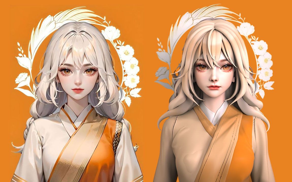 【zbrush雕刻】风格化"小姐姐"人物建模制作,适合新手学的手办案例!