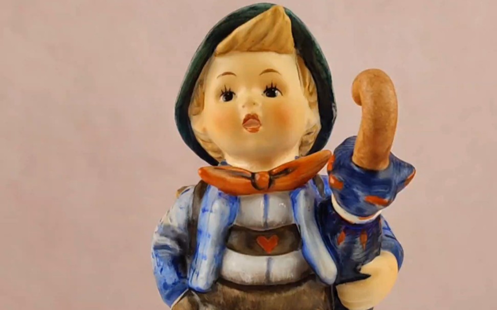 德国高宝手绘陶瓷喜姆娃娃可爱瓷偶中古装饰摆件