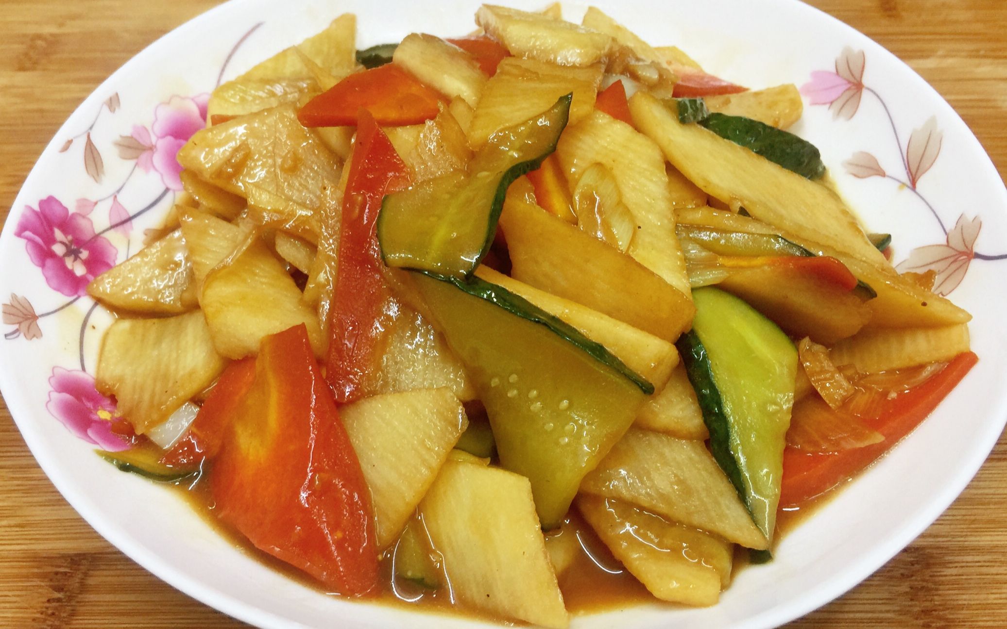 酸溜山药的家常做法,酸酸,甜甜,脆脆,吃起来过瘾