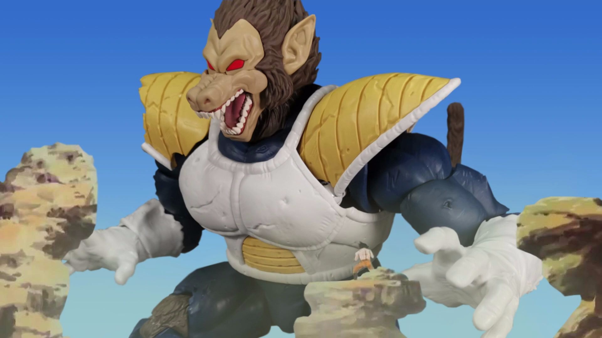 国外up测评 万代龙珠shf 贝吉塔 大猿猴