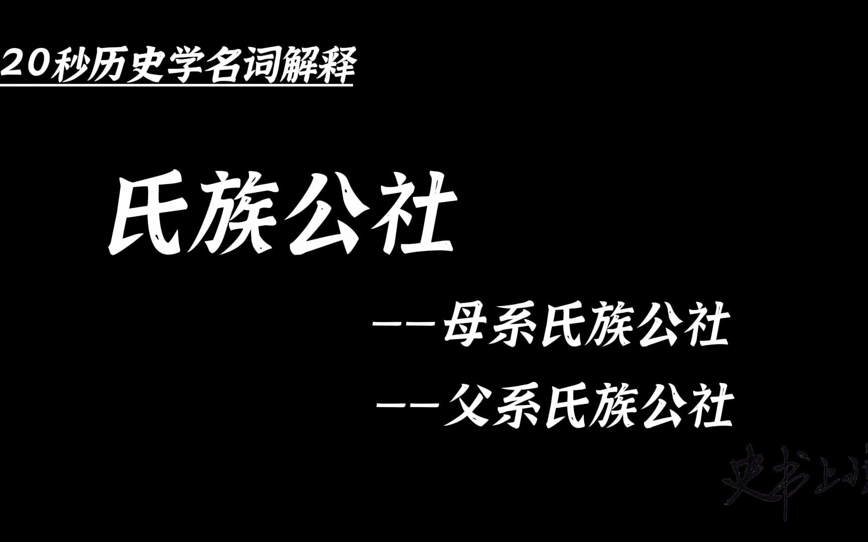 120秒历史学名词解释:氏族公社(母系氏族社会+父系氏族社会)哔哩哔哩bilibili