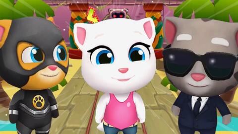 Talking Tom Gold Run 2020 - New Space Side World Farmer Ginger Vs Kung Fu  Hank_哔哩哔哩_Bilibili