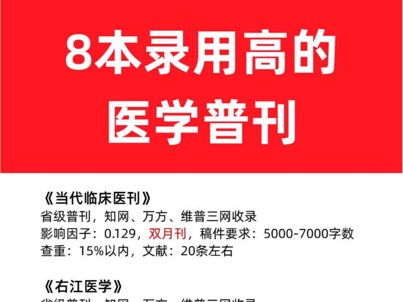 8本易过稿的医学普刊❗ ❗哔哩哔哩bilibili