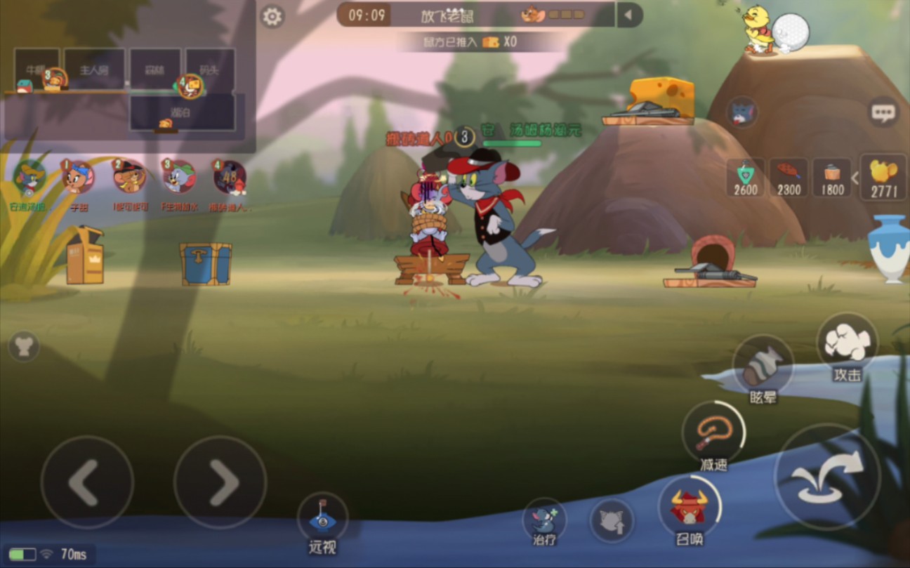 猫和老鼠手游:牛仔汤姆10分钟经典奶酪赛,森林牧场地图,直接赢得一场