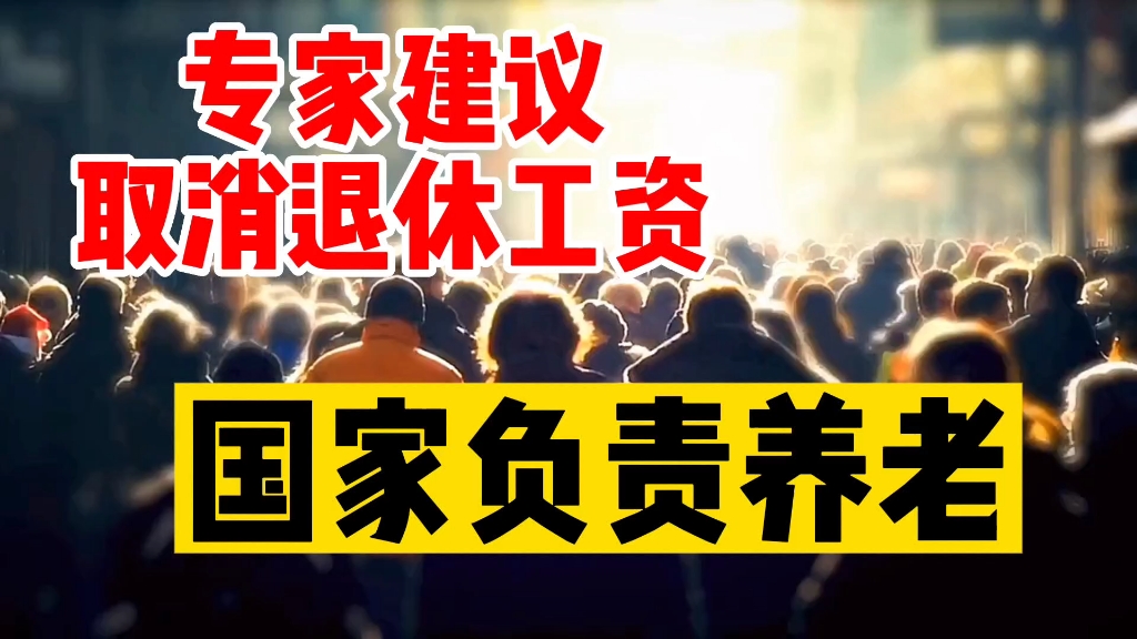 专家建议,取消退休工资,国家负责养老~人口老龄化问题哔哩哔哩bilibili