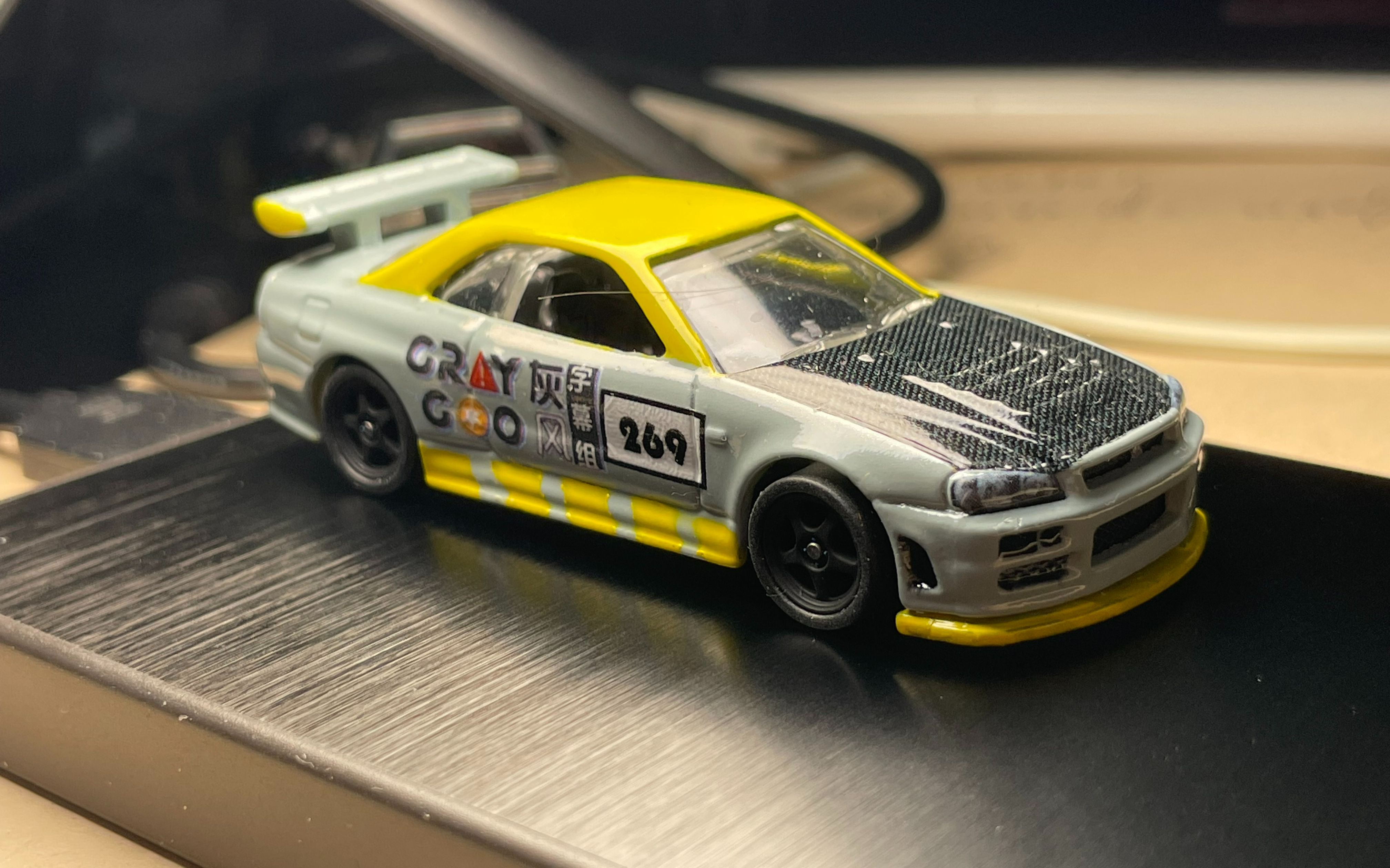 【1/64改装】灰风字幕组涂装 日产gtr r34