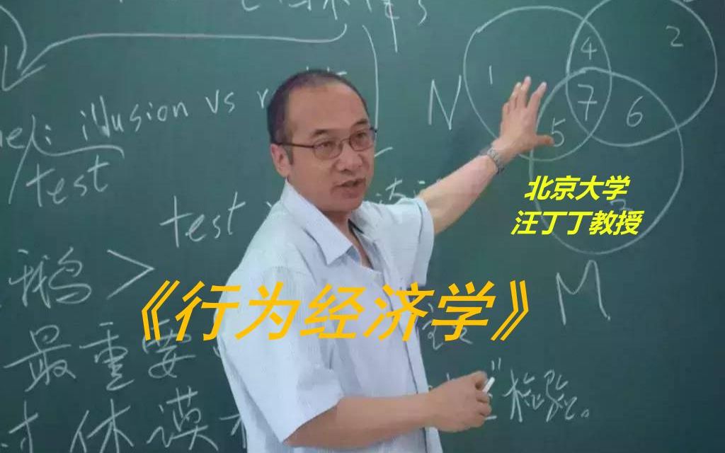 【行为经济学】北京大学汪丁丁教授相授,广受好评!_哔哩哔哩_bilibili