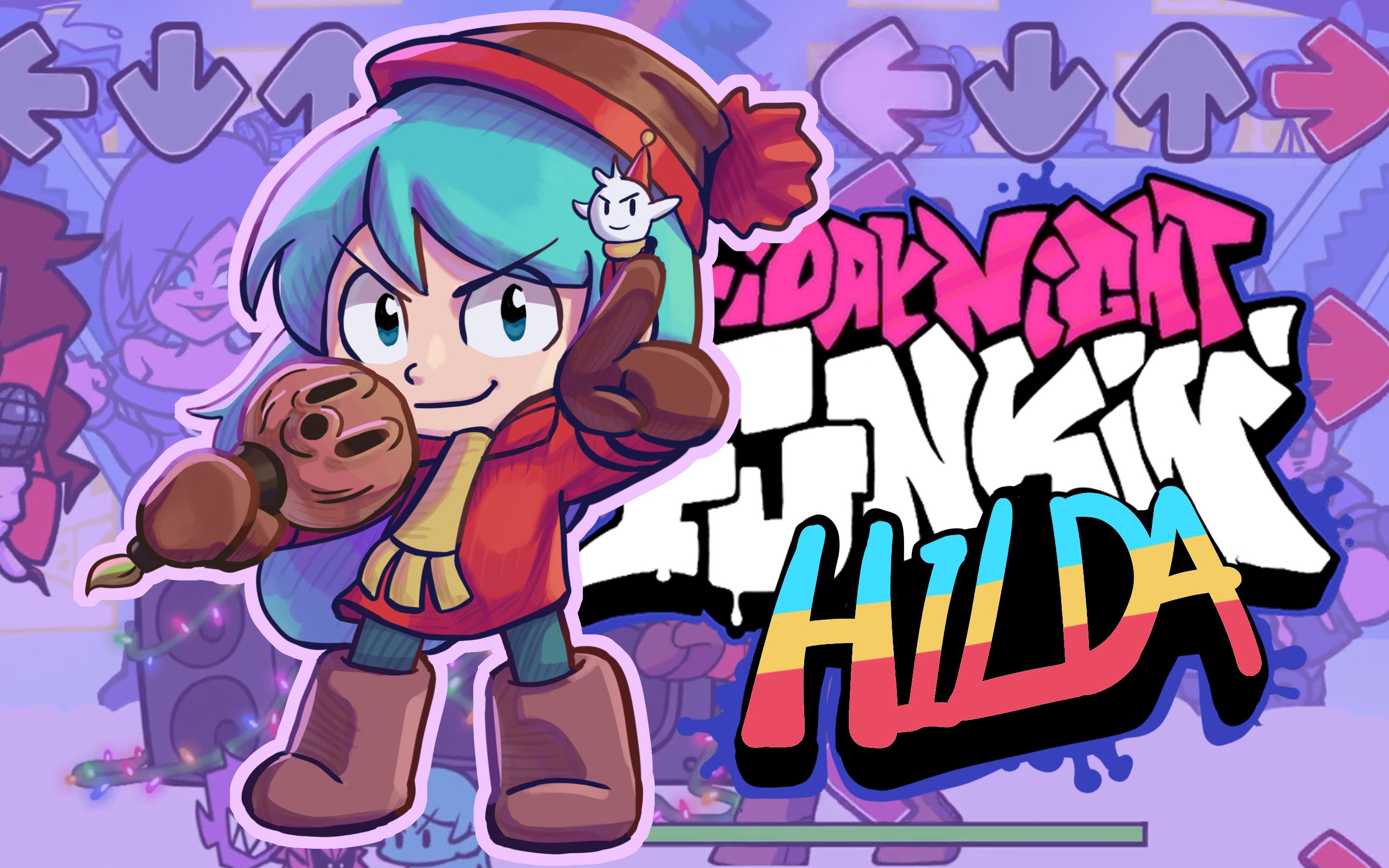 fnf第一个希尔达modweek15和炸弹人演示fridaynightfunkin