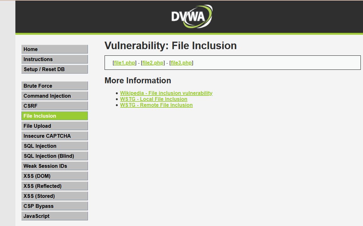DVWA File Inclusion(文件包含漏洞)low-high