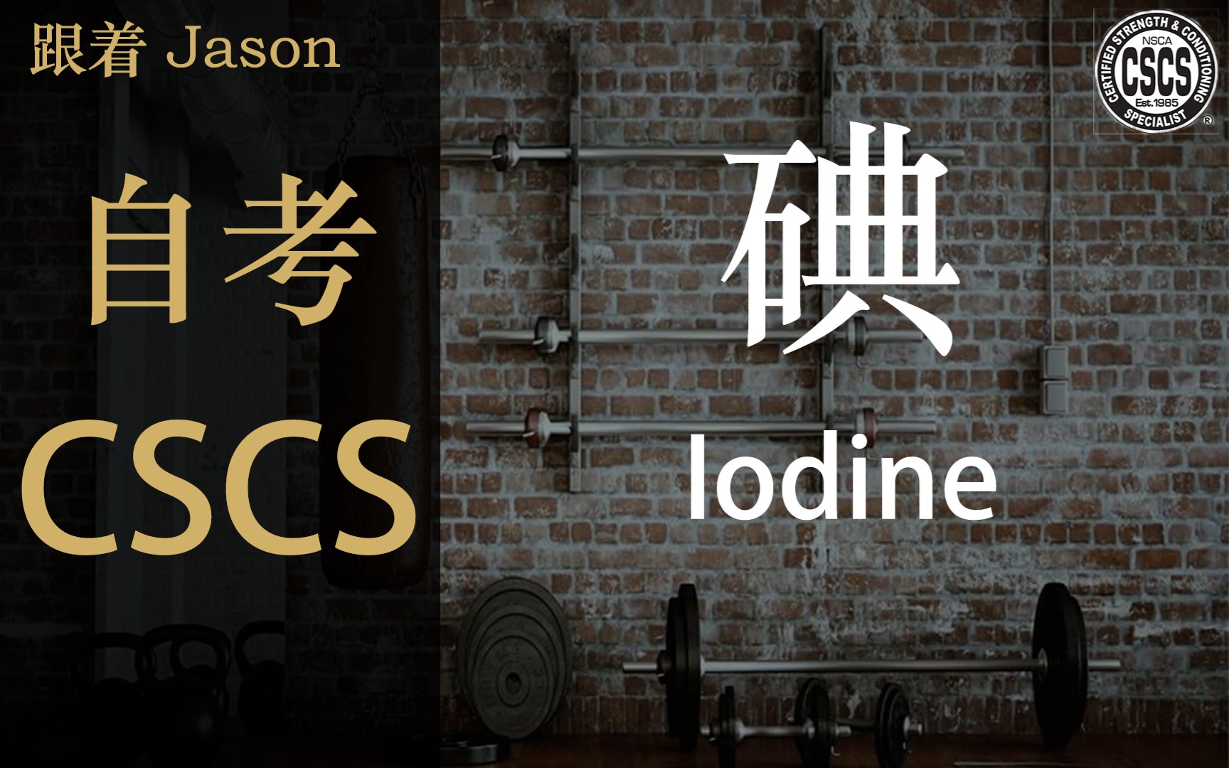 碘 Iodine | 自考 NSCACSCS | 国际体能教练证哔哩哔哩bilibili