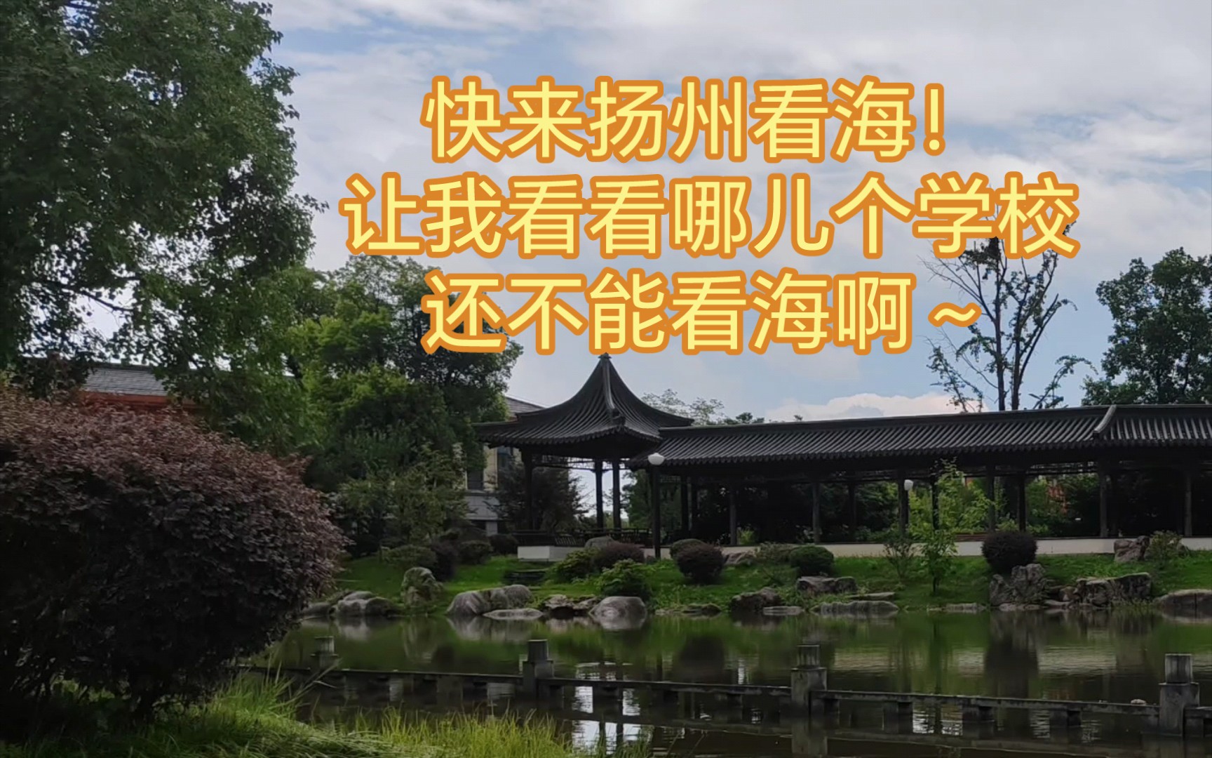 扬州大学广陵学院/校园挺美的 还能看海咧!哔哩哔哩bilibili