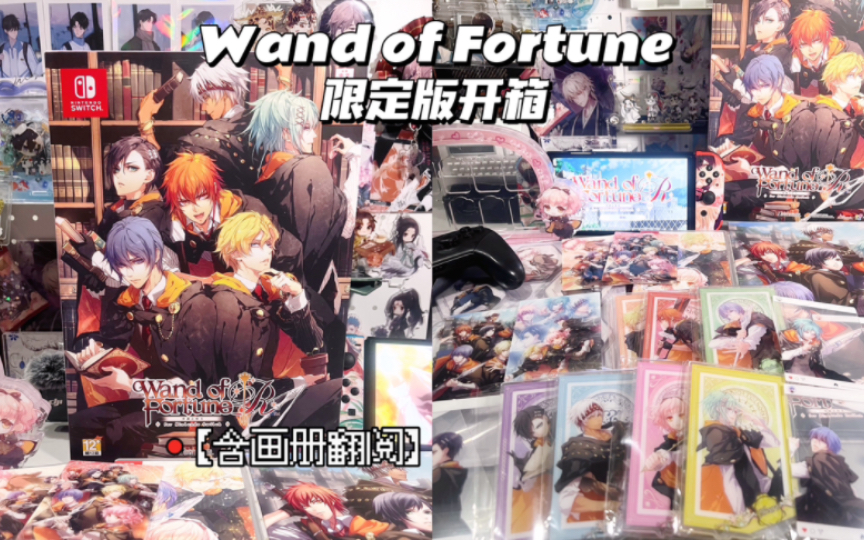 日乙开箱 | 越拆越气!!Wof幸运之杖繁中限定 | wand of fortune薄叶 Otomate乙女游戏| 画册卡带立牌透卡 | Alvaro Est哔哩哔哩bilibili