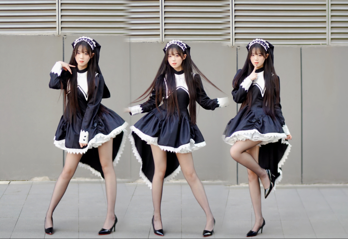 文艺复兴！黑长直修女细高跟girls