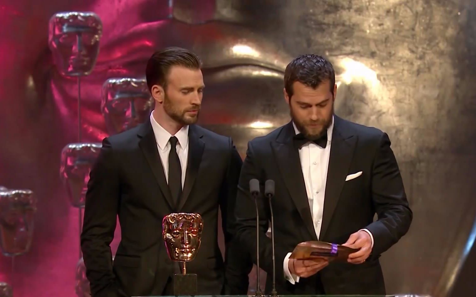 克里斯·埃文斯和亨利·卡维尔-2015英国电影学院奖