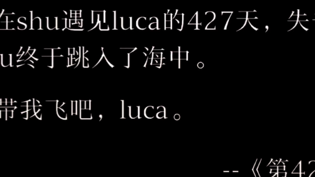 “带我飞吧,luca…”哔哩哔哩bilibili