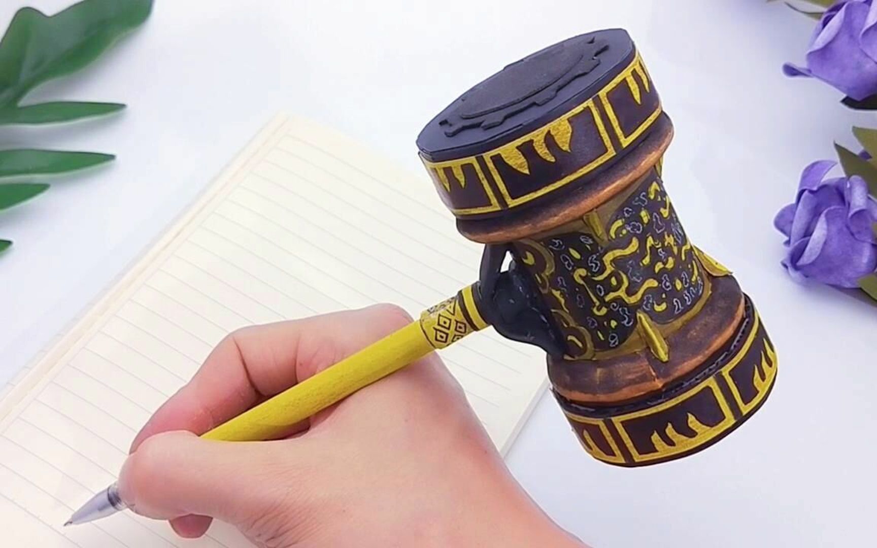 活动作品自制一把斗罗大陆昊天锤笔用它写作业是什么体验感觉很帅气