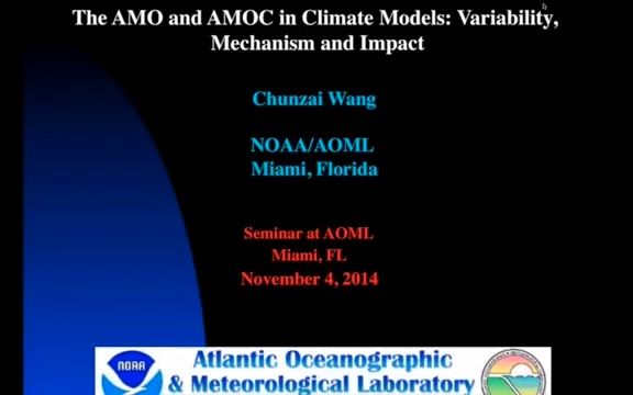 王春在老师讲座|气候模式中的大西洋多年代际涛动(AMO)与大西洋经向翻转环流(AMOC):变率ⷦœ𚥈𖂷影响哔哩哔哩bilibili