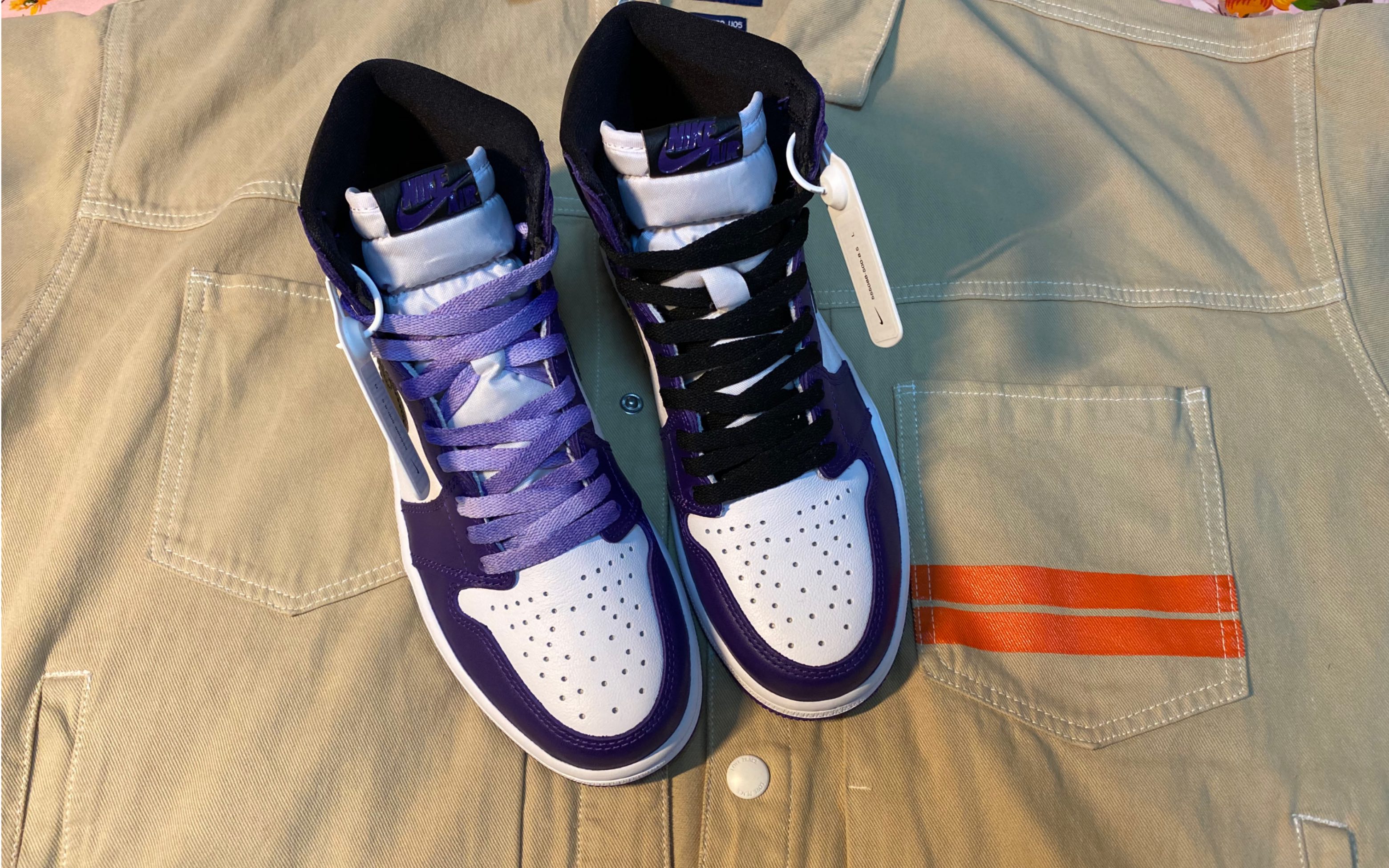 aj1-白紫脚趾单手开箱