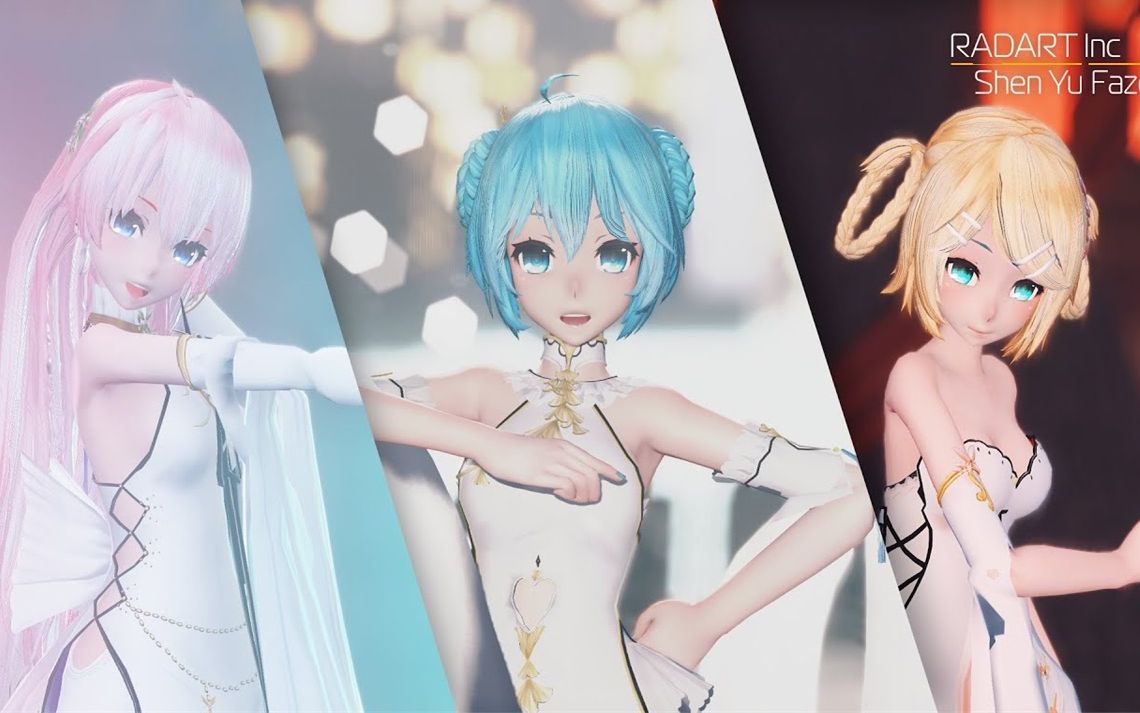 [图]Miku, Luka, Rin - 神諭法則 - MMD