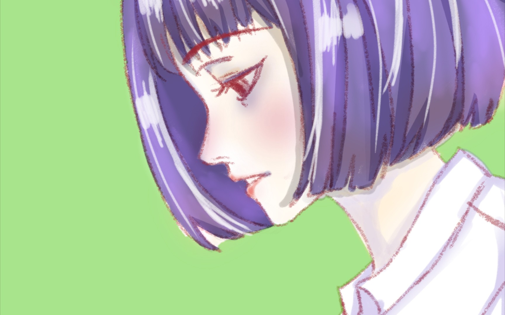 【指绘】忧郁的少女