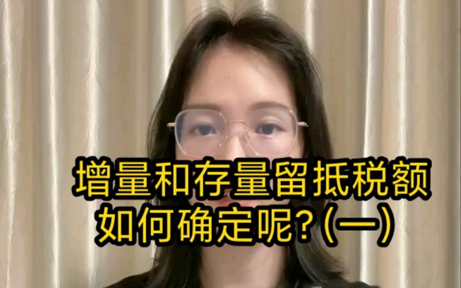 增量留抵税额和存量留抵税额如何确定呢?又怎么更好的理解增量和存量留抵税额呢?哔哩哔哩bilibili