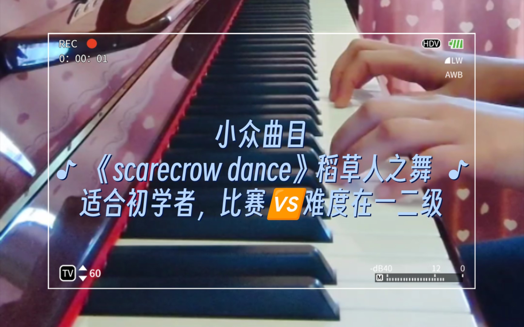 推荐曲目《Scarecrow Dance》中文就是“稻草人之舞”,超级适合初学者或者参加比赛演奏,难度在一二级,旋律活泼轻快“蹦蹦跳跳的稻草人”哔哩哔...