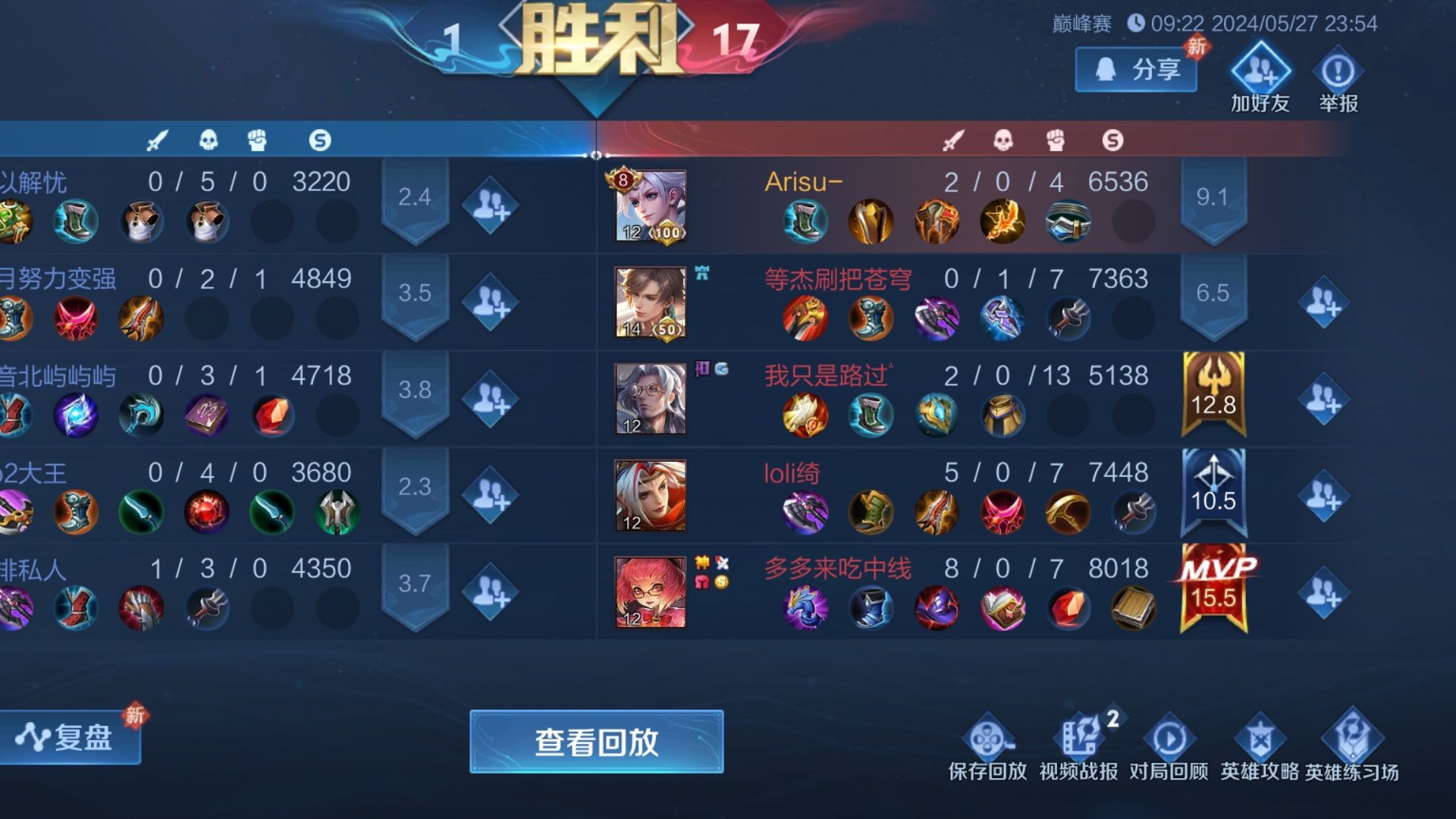 巅峰赛录播,均分2100分,野区进烂了