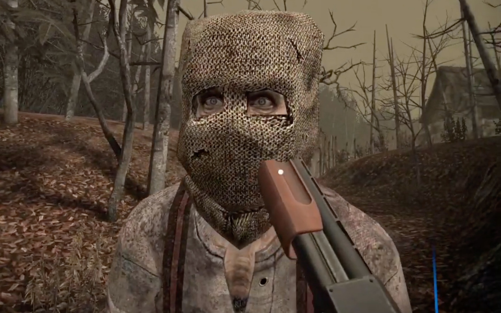 【生化危机4】里昂一百种死法中经典场面,电锯兄你的脸卡住我的枪了!