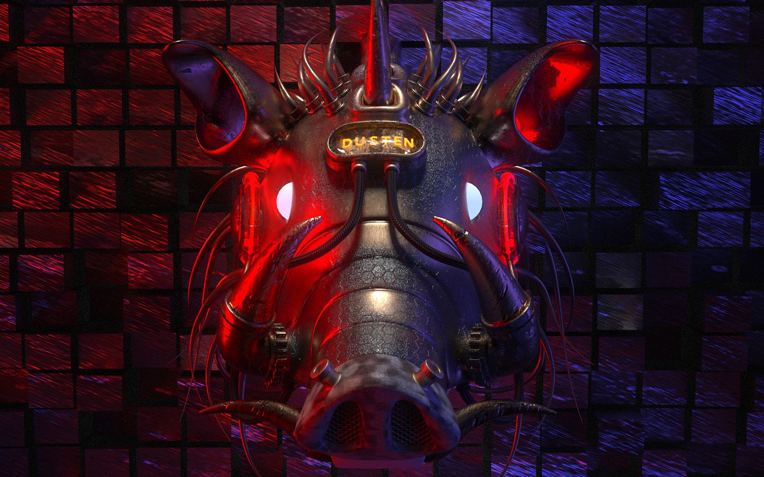 c4d制作写实炫酷机械猪