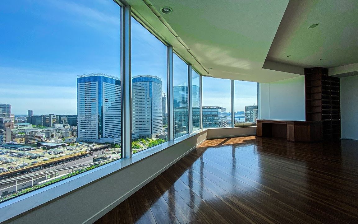 日本房产介绍,高级落地玻璃窗的阔景豪宅公寓,a级视野享受