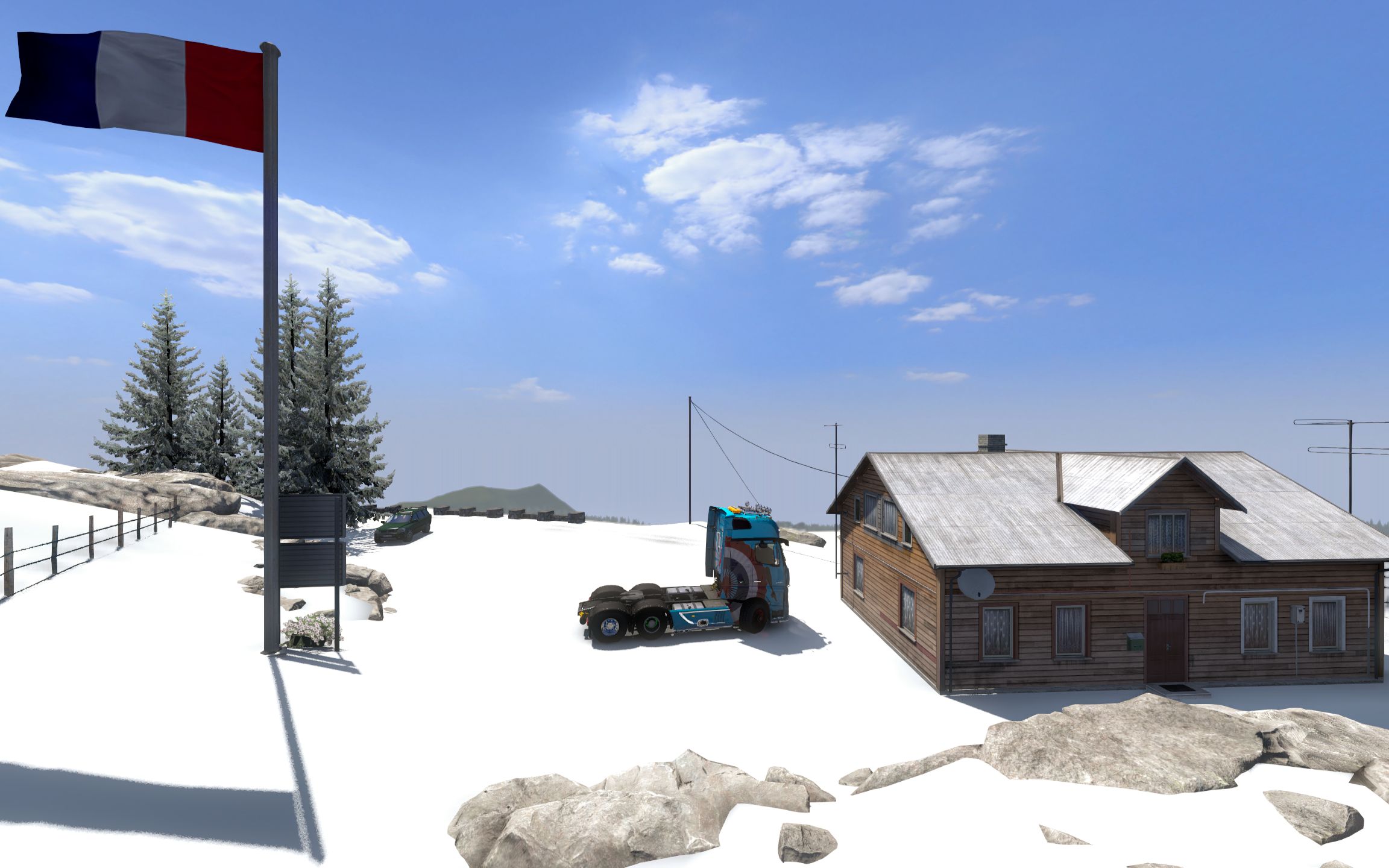 【欧洲卡车模拟2/欧卡2】从小镇到雪山