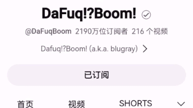 [图]DaFuq !? Boom !油管主页