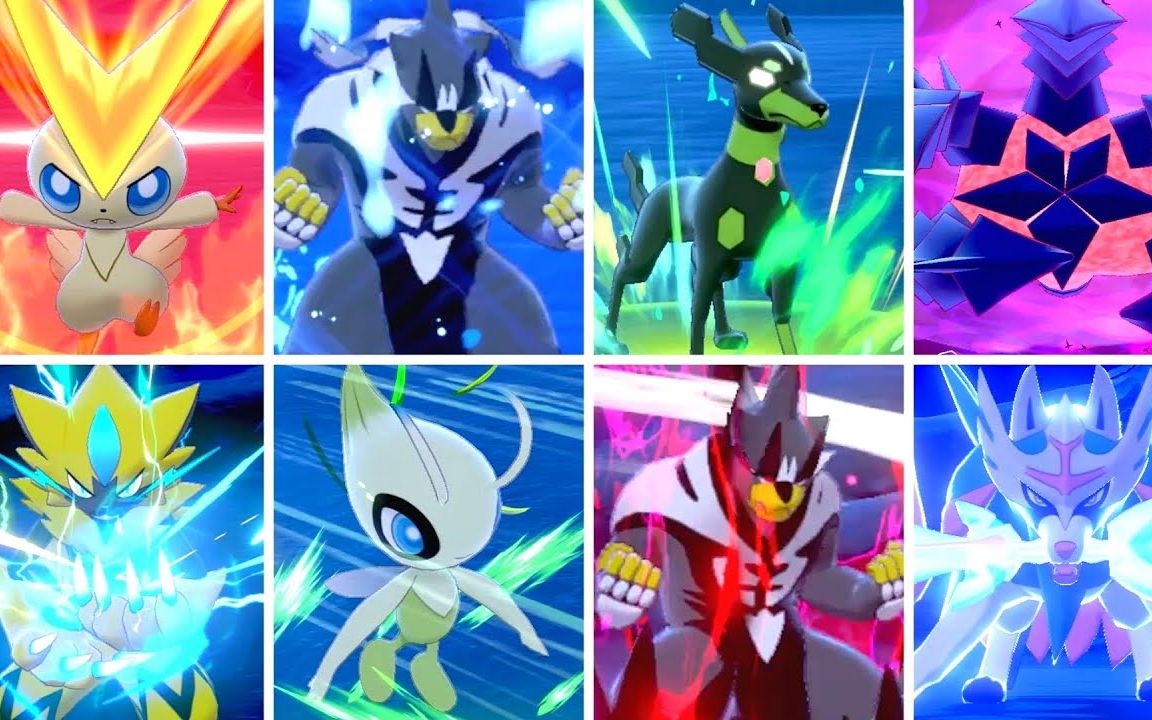 精灵宝可梦剑盾全神兽技能展示包含冠之雪原