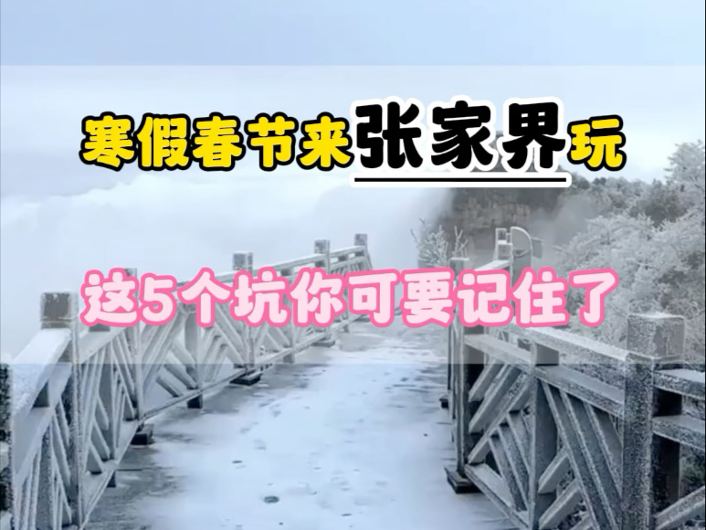 寒假春节来张家界,你要是不想做大冤种?接下来我说的这几个坑一定要注意了#张家界旅游攻略 #张家界天门山 #湖南张家界 #张家界旅行哔哩哔哩bilibili