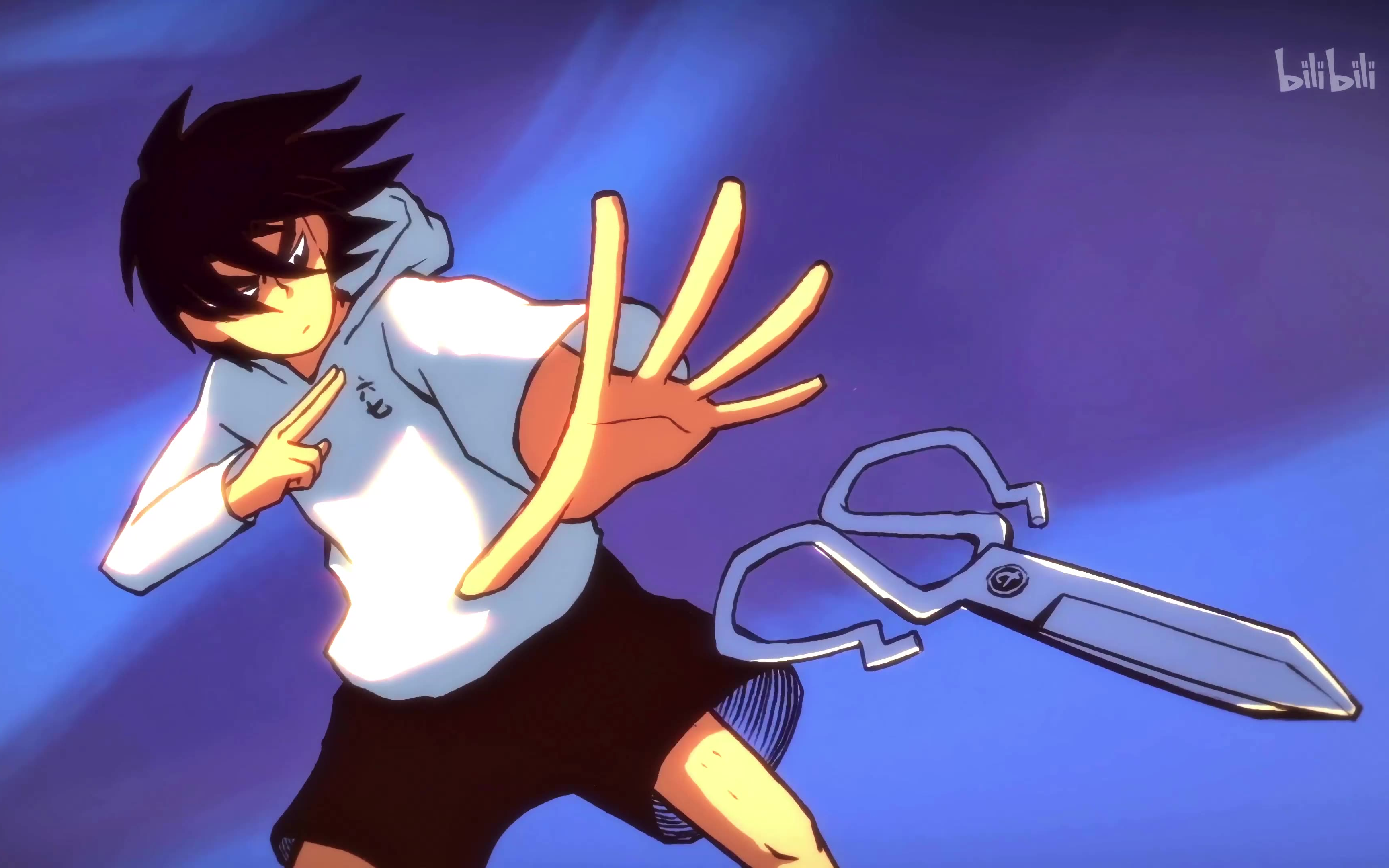 "集中精神 以气御剪"