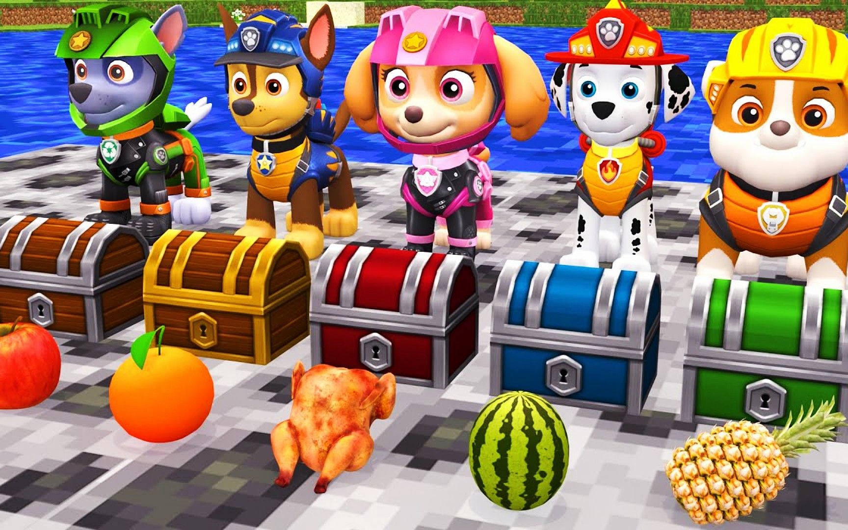 汪汪队玩游戏:小狗狗们来闯关,挑战开神秘宝箱,里面会是什么?