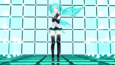 Mmd 初音的极乐净土 女儿初试镜 蓝色的背景下你还能找到本公主 哔哩哔哩