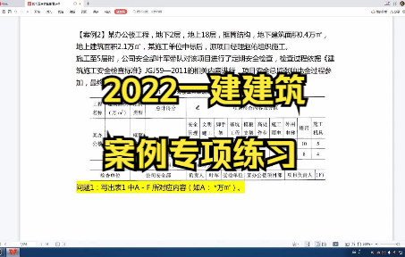 一建建筑实务案例1502安全管理安全检查评分汇总表哔哩哔哩bilibili