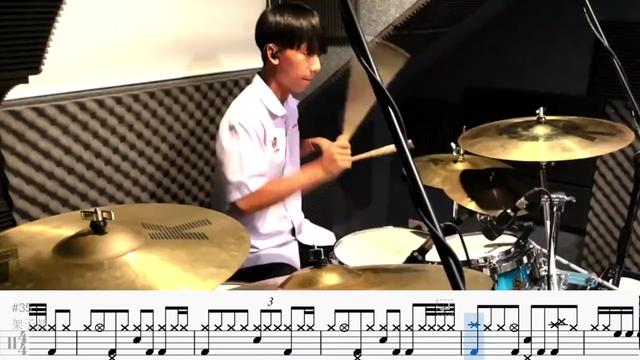 架子鼓教学 #打击乐 #爵士鼓 #鼓谱